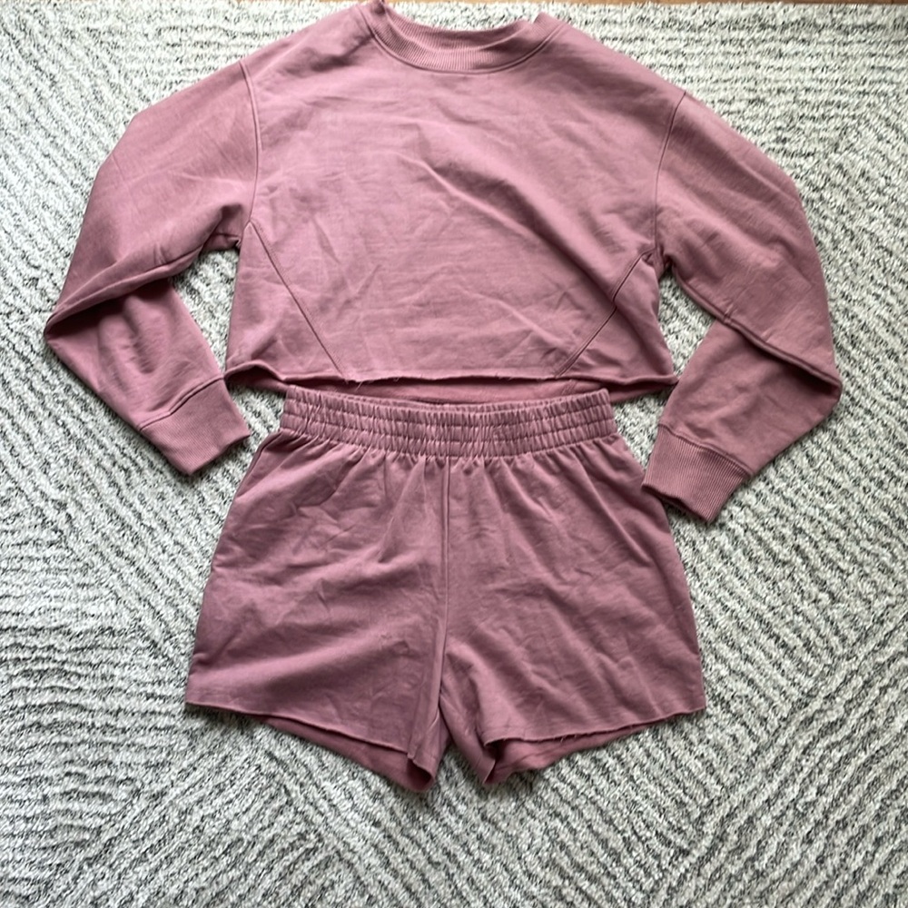 Matching pink sweat set